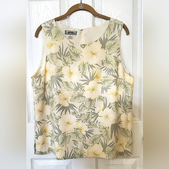 Tommy Bahama 100% Silk (2) Piece Tank Blouse XL & Wrap Skirt Size 16 Women - Picture 3 of 13